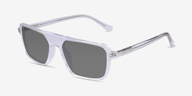 Zirfas Crystal Clear AcetateSunglass Frames from EyeBuyDirect, Angle View