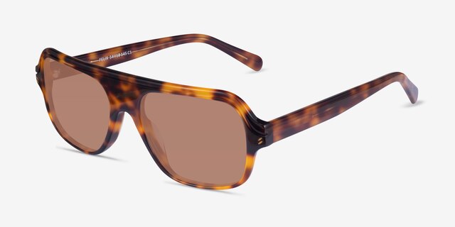 Felix Tortoise AcetateSunglass Frames from EyeBuyDirect, Angle View