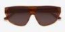 Bruno Striped Brown AcetateSunglass Frames from EyeBuyDirect, Closed View