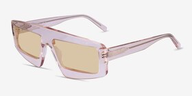 Hanna Crystal Nude Acétate Soleil de Lunette de vue d'EyeBuyDirect, Vue d'Angle