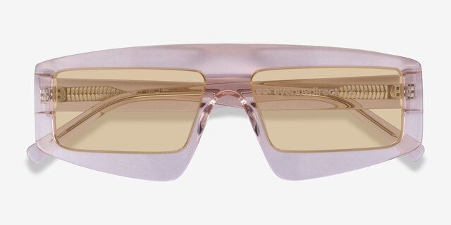 Hanna Crystal Nude AcetateSunglass Frames from EyeBuyDirect, Closed View