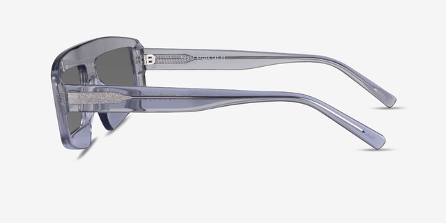 Hanna Clear Gray AcetateSunglass Frames from EyeBuyDirect, Side View