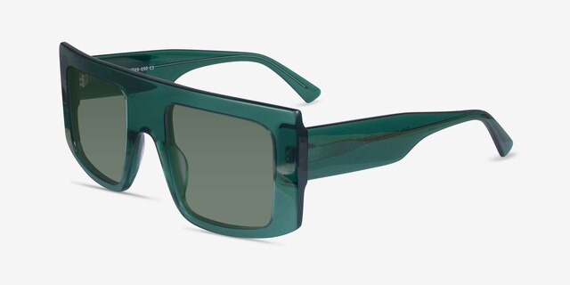 Elias Green AcetateSunglass Frames from EyeBuyDirect, Angle View