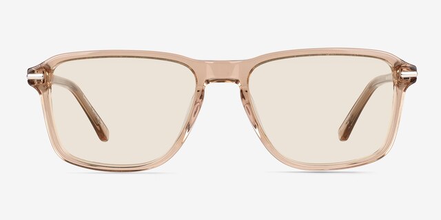 Ganzert Crystal Brown AcetateSunglass Frames from EyeBuyDirect, Front View