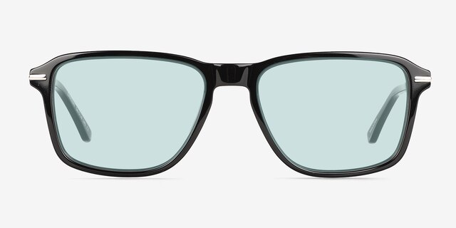 Ganzert Black AcetateSunglass Frames from EyeBuyDirect, Front View