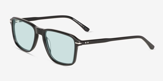 Ganzert Black AcetateSunglass Frames from EyeBuyDirect, Angle View