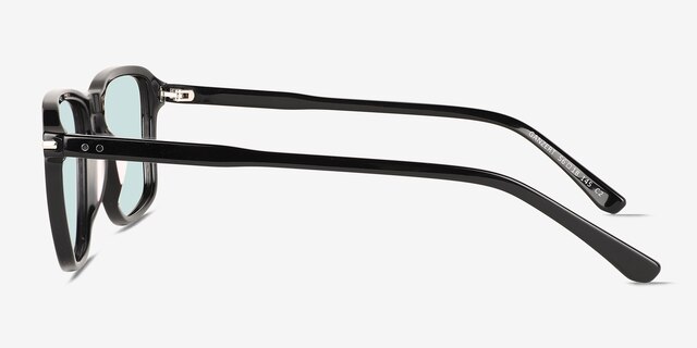 Ganzert Black AcetateSunglass Frames from EyeBuyDirect, Side View