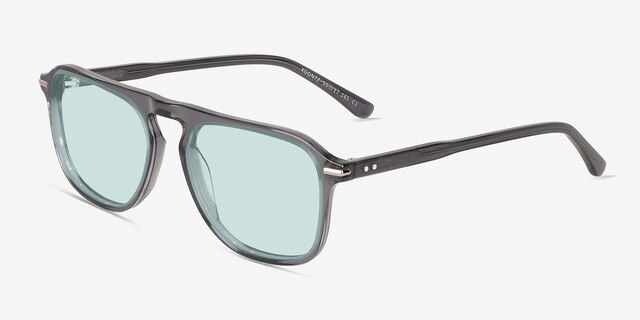 Koontz Crystal Gray AcetateSunglass Frames from EyeBuyDirect, Angle View