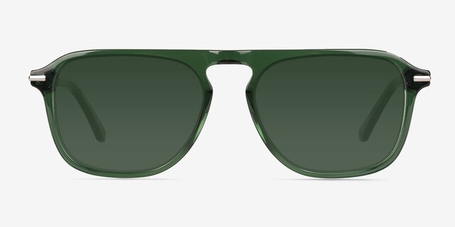 Koontz Crystal Green AcetateSunglass Frames from EyeBuyDirect, Front View