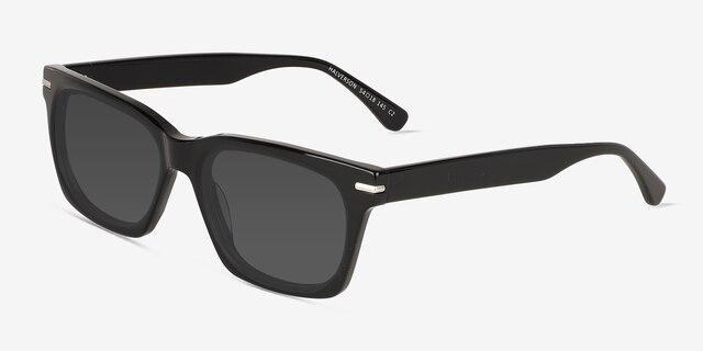 Halverson Black AcetateSunglass Frames from EyeBuyDirect, Angle View