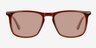Clifton Dark Brown AcetateSunglass Frames from EyeBuyDirect, Front View