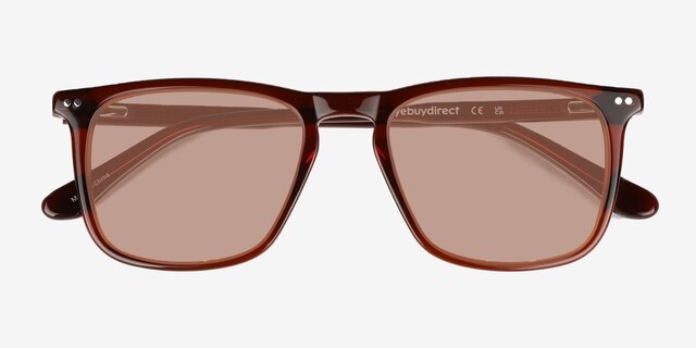 Clifton Dark Brown AcetateSunglass Frames from EyeBuyDirect, Closed View