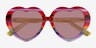 Euphoria Blue Red Rainbow AcetateSunglass Frames from EyeBuyDirect, Closed View