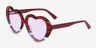 Euphoria Purple Striped AcetateSunglass Frames from EyeBuyDirect, Angle View