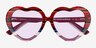 Euphoria Purple Striped AcetateSunglass Frames from EyeBuyDirect, Closed View