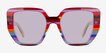 Glowing Blue Red Rainbow AcetateSunglass Frames from EyeBuyDirect, Front View
