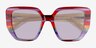 Glowing Blue Red Rainbow AcetateSunglass Frames from EyeBuyDirect, Closed View