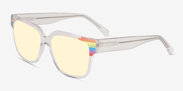 Powerful Crystal AcetateSunglass Frames from EyeBuyDirect, Angle View