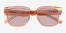 Powerful Clear Champagne AcetateSunglass Frames from EyeBuyDirect, Closed View