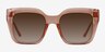 Sprout Crystal Champagne Eco-friendlySunglass Frames from EyeBuyDirect, Front View