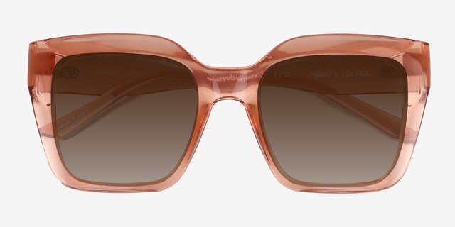 Sprout Crystal Champagne Eco-friendlySunglass Frames from EyeBuyDirect, Closed View