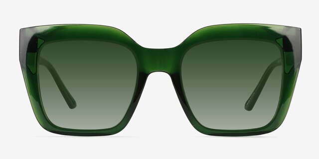 Sprout Crystal Green PlasticSunglass Frames from EyeBuyDirect, Front View
