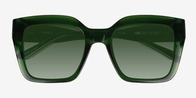 Sprout Crystal Green Plastique Soleil de Lunette de vue d'EyeBuyDirect, Vue Rapprochée