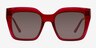 Sprout Crystal Red PlasticSunglass Frames from EyeBuyDirect, Front View