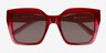 Sprout Crystal Red PlasticSunglass Frames from EyeBuyDirect, Closed View