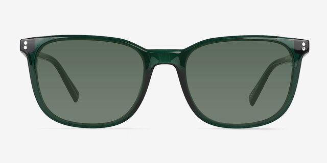 Airglow Crystal Green Eco-friendlySunglass Frames from EyeBuyDirect, Front View