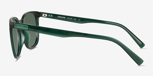 Airglow Crystal Green Eco-friendlySunglass Frames from EyeBuyDirect, Side View