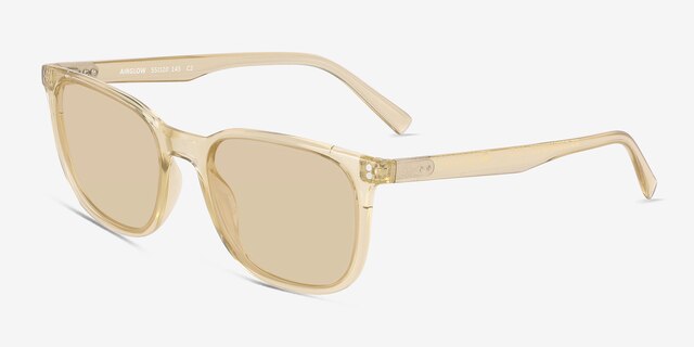 Airglow Crystal Yellow PlasticSunglass Frames from EyeBuyDirect, Angle View