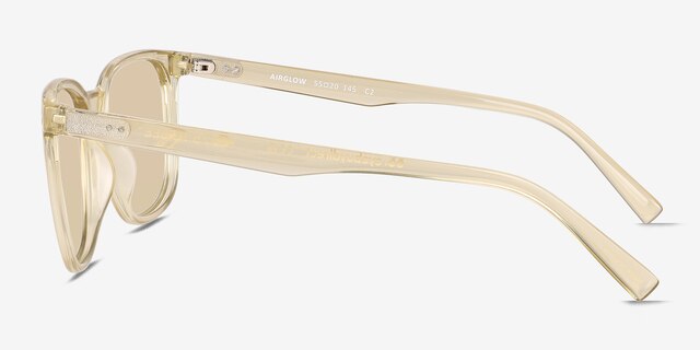 Airglow Crystal Yellow PlasticSunglass Frames from EyeBuyDirect, Side View