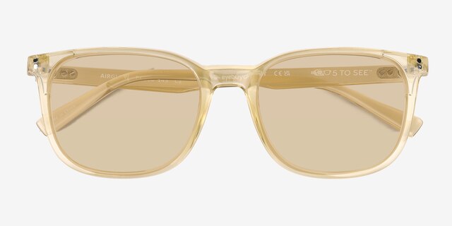 Airglow Crystal Yellow PlasticSunglass Frames from EyeBuyDirect, Closed View