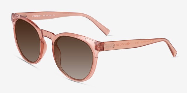 Spoondrift Crystal Champagne Eco-friendlySunglass Frames from EyeBuyDirect, Angle View