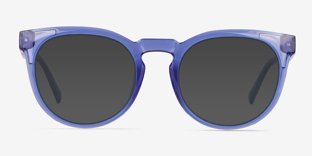 Spoondrift Crystal Blue Eco-friendlySunglass Frames from EyeBuyDirect, Front View