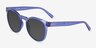 Spoondrift Crystal Blue Eco-friendlySunglass Frames from EyeBuyDirect, Angle View