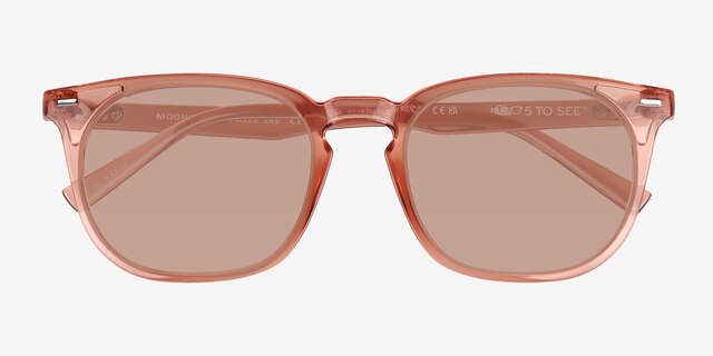 Moonglade Crystal Champagne Eco-friendlySunglass Frames from EyeBuyDirect, Closed View