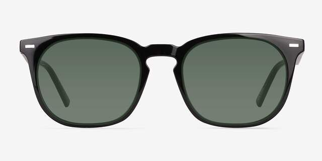 Moonglade Shinny Black Eco-friendlySunglass Frames from EyeBuyDirect, Front View