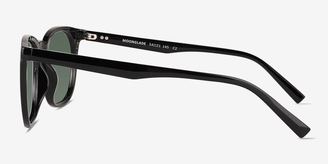 Moonglade Shinny Black Eco-friendlySunglass Frames from EyeBuyDirect, Side View