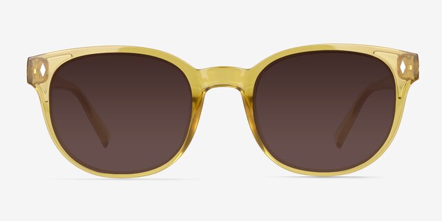Seabright Crsytal Yellow PlasticSunglass Frames from EyeBuyDirect, Front View