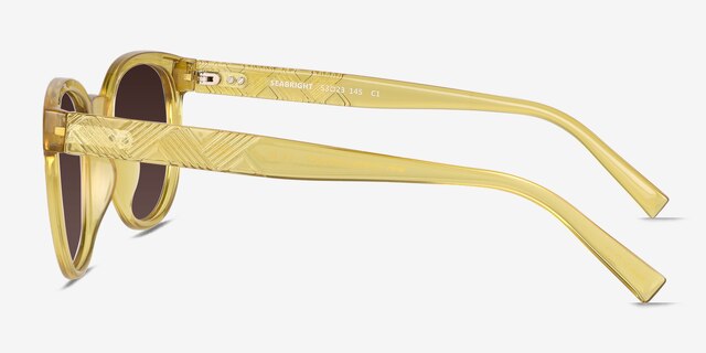 Seabright Crsytal Yellow PlasticSunglass Frames from EyeBuyDirect, Side View