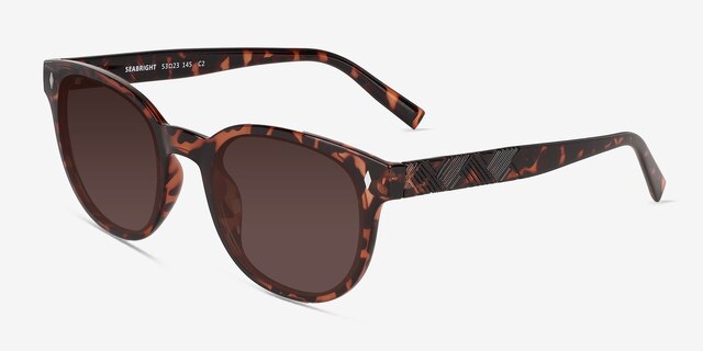 Seabright Tortoise PlasticSunglass Frames from EyeBuyDirect, Angle View
