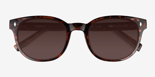 Seabright Tortoise PlasticSunglass Frames from EyeBuyDirect, Closed View