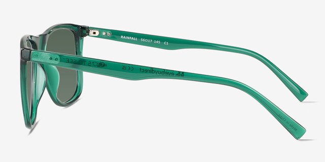 Rainfall Crystal Green Eco-friendlySunglass Frames from EyeBuyDirect, Side View