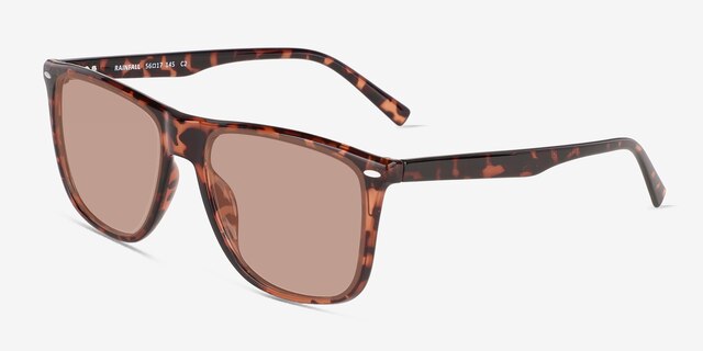 Rainfall Tortoise PlasticSunglass Frames from EyeBuyDirect, Angle View