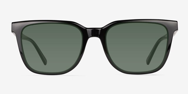 Coastline Shinny Black PlasticSunglass Frames from EyeBuyDirect, Front View