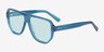 Nylon Crystal Blue AcetateSunglass Frames from EyeBuyDirect, Angle View