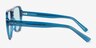 Nylon Crystal Blue AcetateSunglass Frames from EyeBuyDirect, Side View