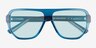 Nylon Crystal Blue AcetateSunglass Frames from EyeBuyDirect, Closed View